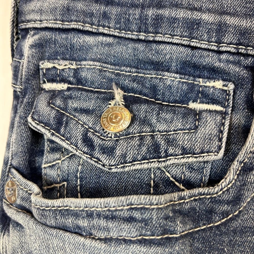 True Religion Jean Mens Size 30 and 32 Dark Wash Straight Ricky Relaxed Denim - Picture 7 of 11